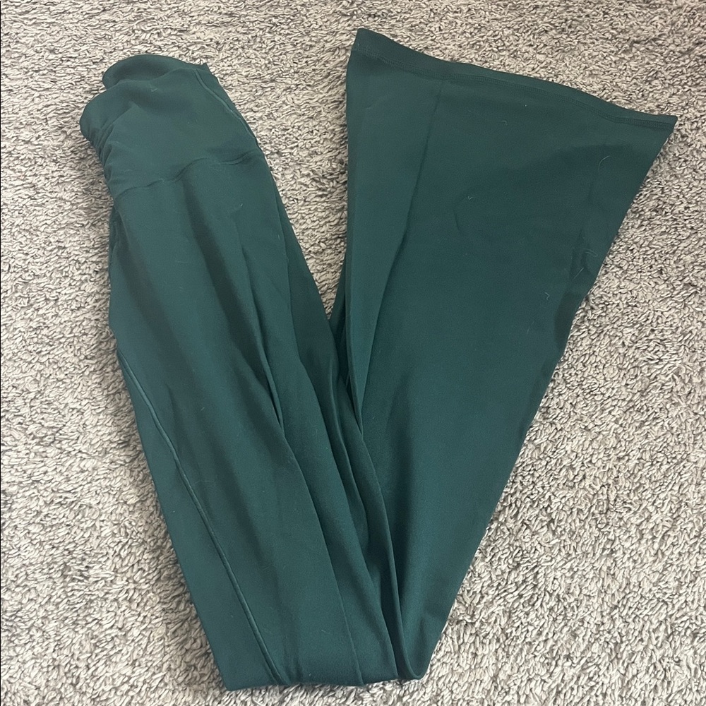 Offline by aerie dark green flare leggings